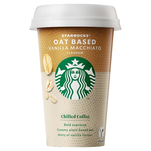 Starbucks Oat Based Vanilla Macchiato Iced Coffee, Plant-Based 220ml.