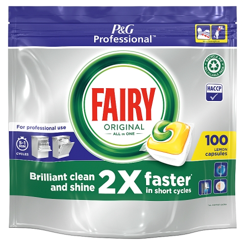 Fairy Professional All In One Dishwasher Tablets Lemon 100.