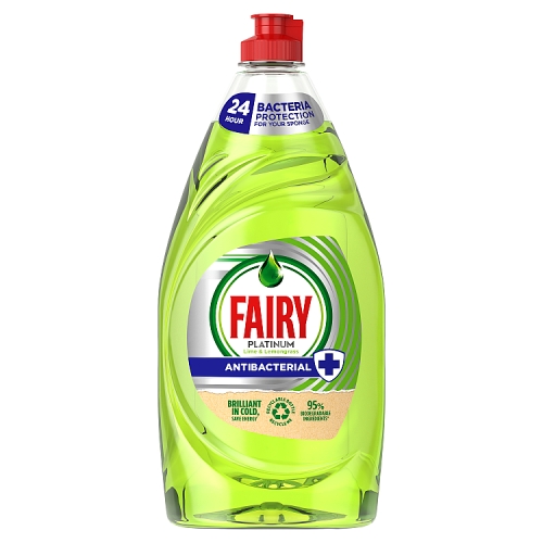 Fairy Antibacterial Washing Up Liquid Lime & Lemongrass 820ml.