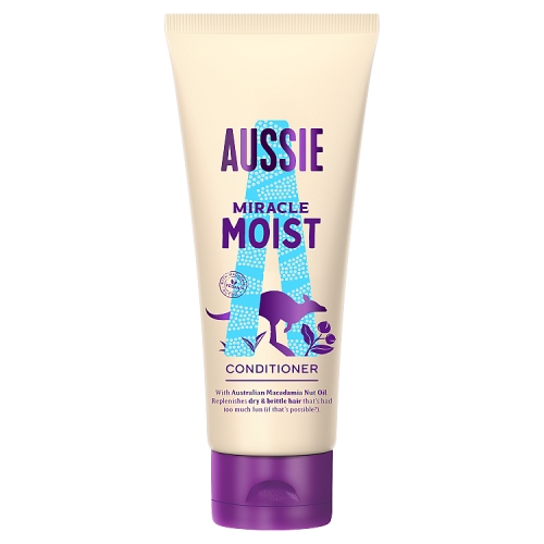 Aussie Miracle Moist Conditioner-Vegan-Moisture-Quenching For Dry,Damaged Hair,200ml.