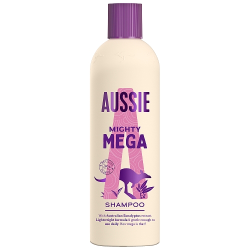 Aussie Mighty Mega Shampoo-Vegan-Lightweight,Gentle For Mega Bonza Bounce Hair,250ml.