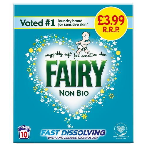 Fairy Non Bio Washing Powder 10 Washes PM £3.99
