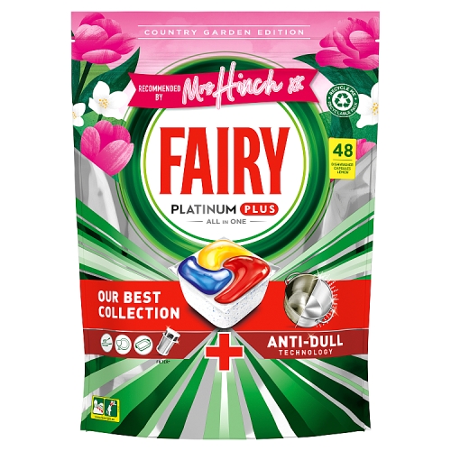 Fairy Platinum Plus All In One Dishwasher Tablets, Lemon, 48 Tablets.