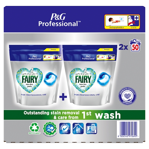 Fairy Professional Non Bio Allin1 Pods Washing Tablets,100 washes.