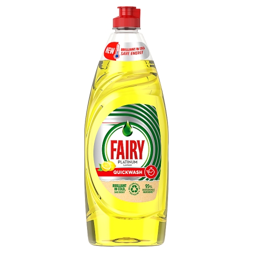 Fairy Platinum Quickwash Lemon Washing Up Liquid 520ml.