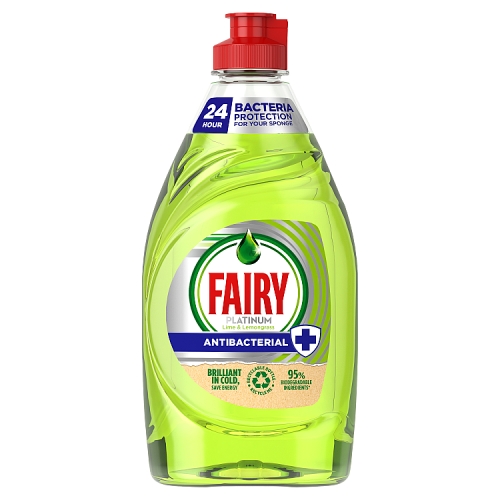 Fairy Antibacterial Washing Up Liquid Lime & Lemongrass 383ml.