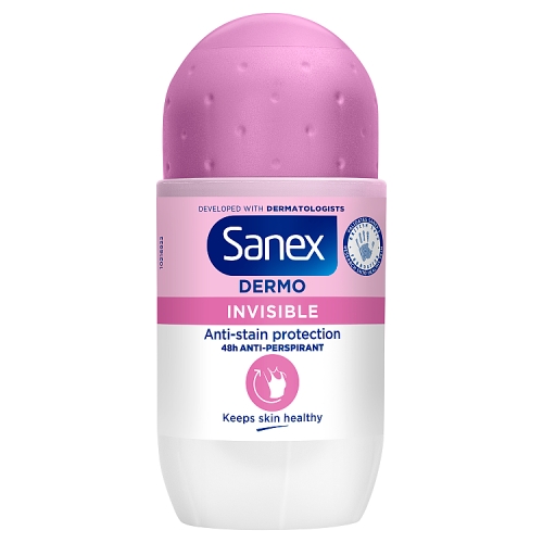 Sanex Dermo Invisible Roll-On Antiperspirant 50ml.