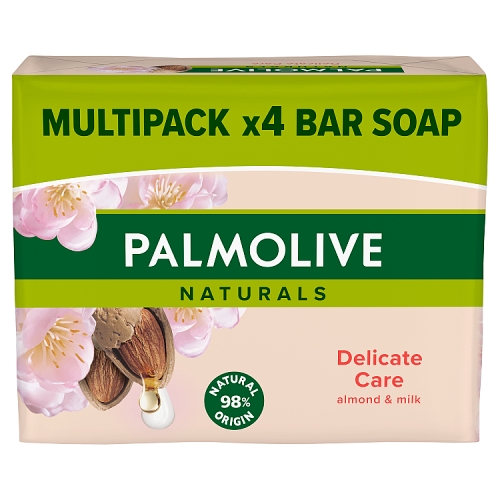 Palmolive Naturals Delicate Care Almond Milk Soap Bar 4x90g.