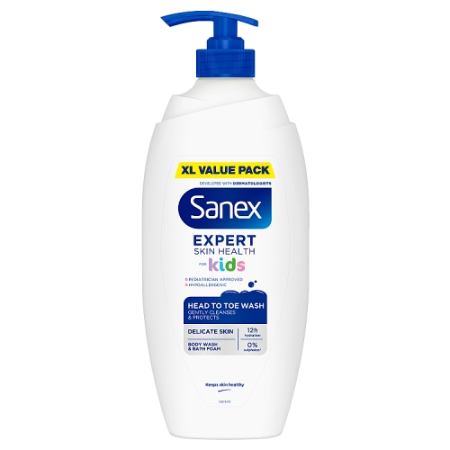 Sanex Expert Skin Health Head to Toe Body Wash for Kids 720ml.