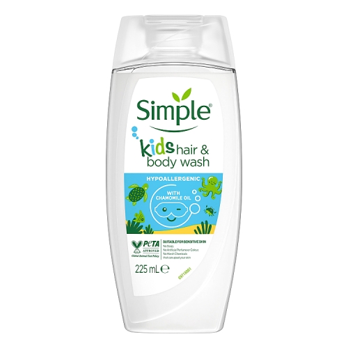 Simple Kind to Skin Hypoallergenic Hair & Body Wash Kids 225ml.