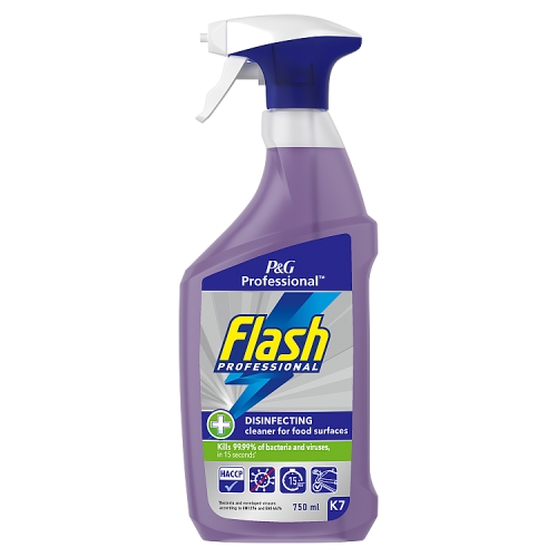 Flash Professional K1 Disinfecting Cleaning Spray for Food Surfaces 750ml.
