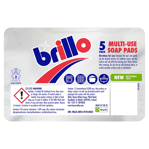 Brillo 5 Multi-Use Soap Pads.