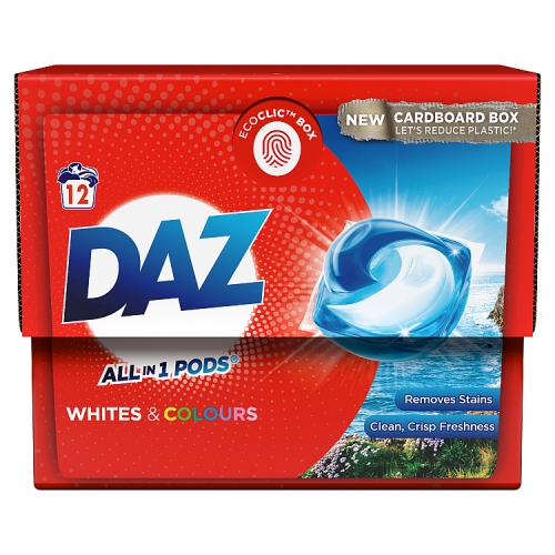 DAZ All-in-1 Pods Washing Liquid Capsules, 12 Washes.