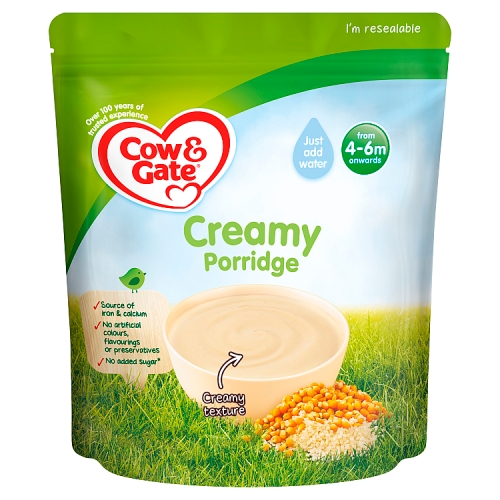 Cow & Gate Creamy Porridge Baby Cereal 125g.
