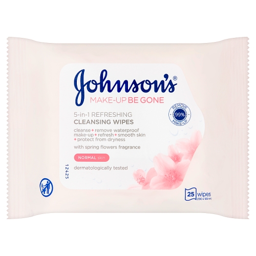 JOHNSON’S® Make-Up Be Gone 5-in-1 Refreshing Cleansing Wipes 25 Wipes.