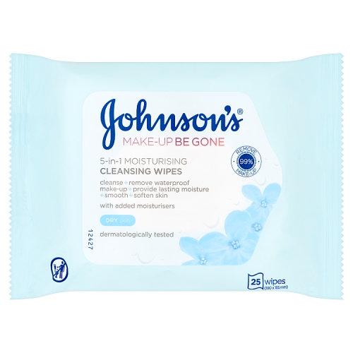 JOHNSON’S® Make-Up Be Gone 5-in-1 Moisturising Cleansing Wipes 25 Wipes.