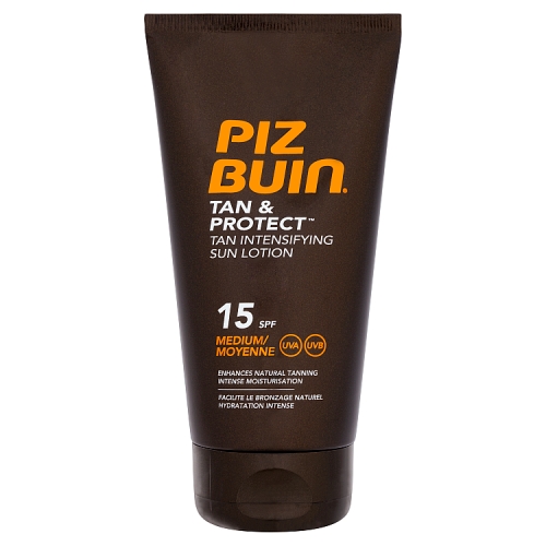 Piz Buin Tan & Protect Tan Intensifying Sun Lotion SPF 15 Medium 150ml.