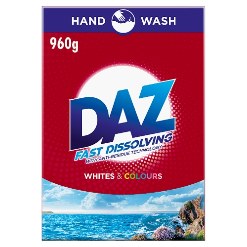 Daz Washing Powder Whites & Colours Washes 960g.
