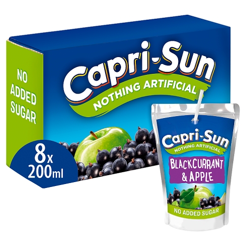 Capri-Sun Nothing Artificial No Added Sugar Blackcurrant and Apple (8x200ml)4.