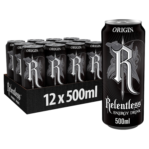 Relentless Origin Energy Drink 12x500ml.