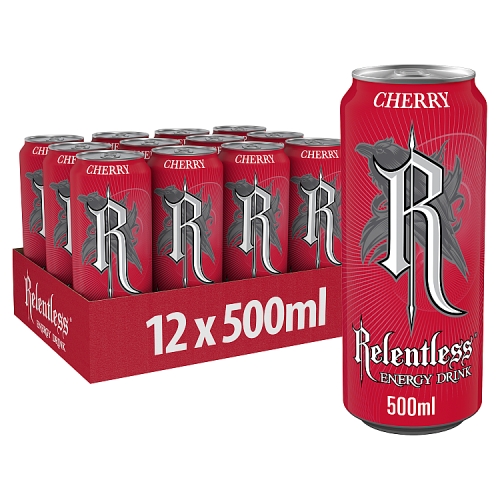 Relentless Cherry Energy Drink 12x500ml.
