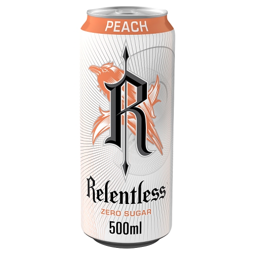 Relentless Peach Zero Energy Drink 12x500ml.