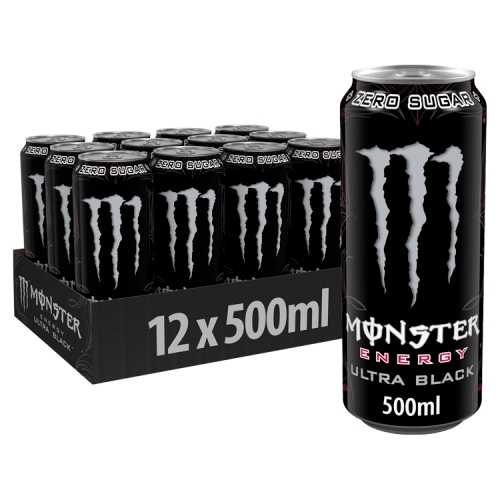 Monster Energy Drink Ultra Black 12x500ml.