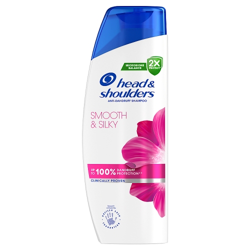 Head & Shoulders Smooth & Silky Anti Dandruff Shampoo 250ml for Daily Use. Clean Feeling