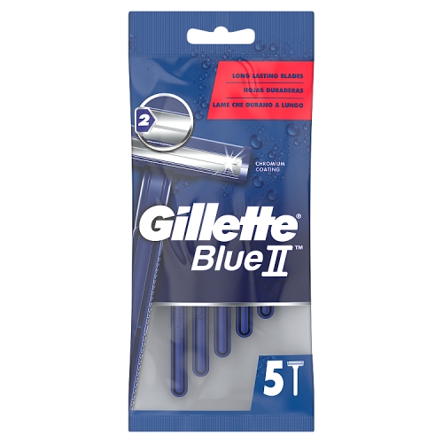 Gillette BlueII Disposable Razors x5