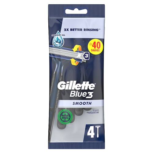 Gillette Blue3 Disposable Razors x4