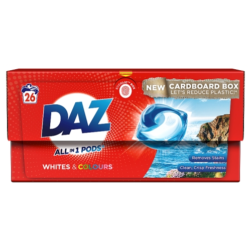DAZ All-in-1 Pods Washing Liquid Capsules, 26 Washes.