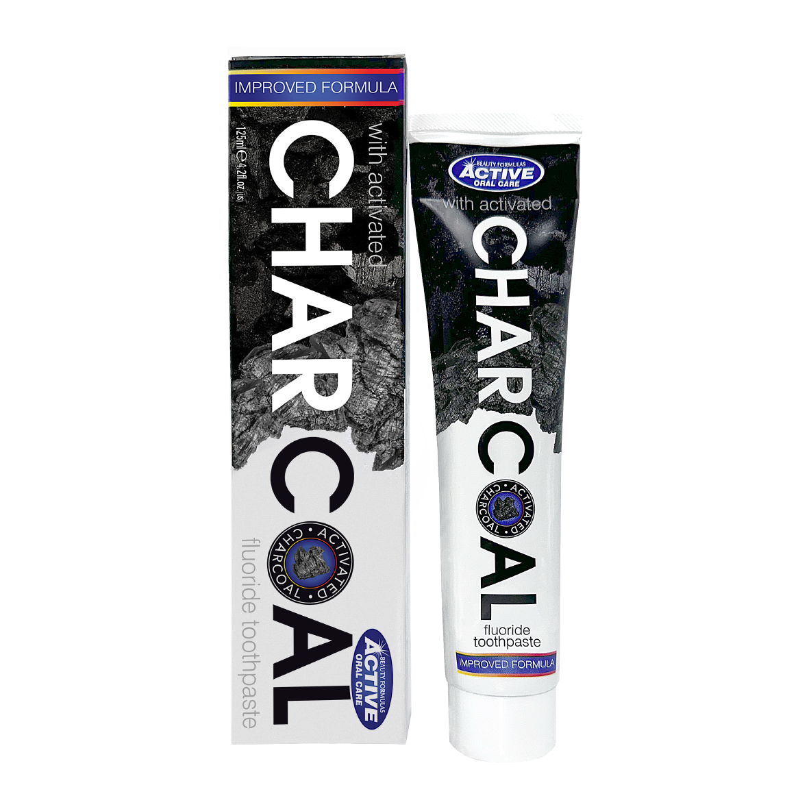 Activated charcoal toothpaste.