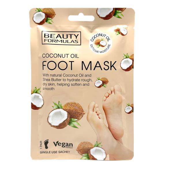 Coconut oil foot mask.