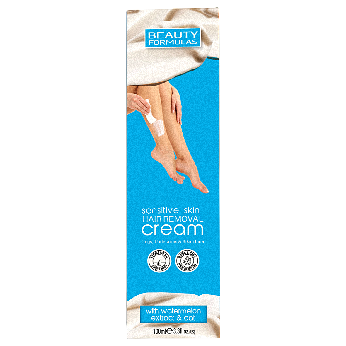 Beauty formulas sensitive skin hair removal cream with watermelon extract and oat.