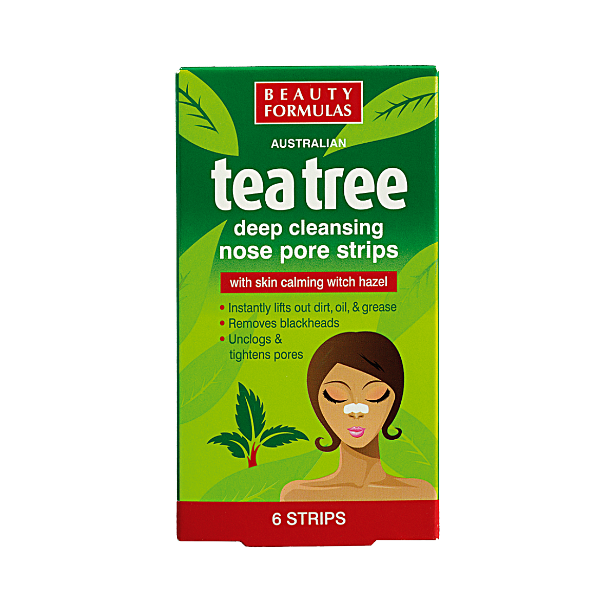 Tea tree deep cleansing nose pore strips.