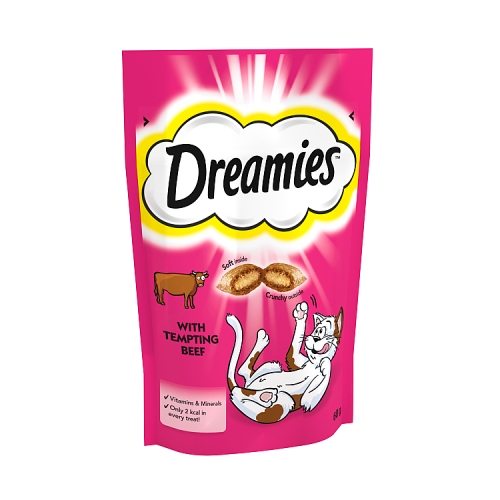 Dreamies Cat Treat Biscuits with Beef 60g.