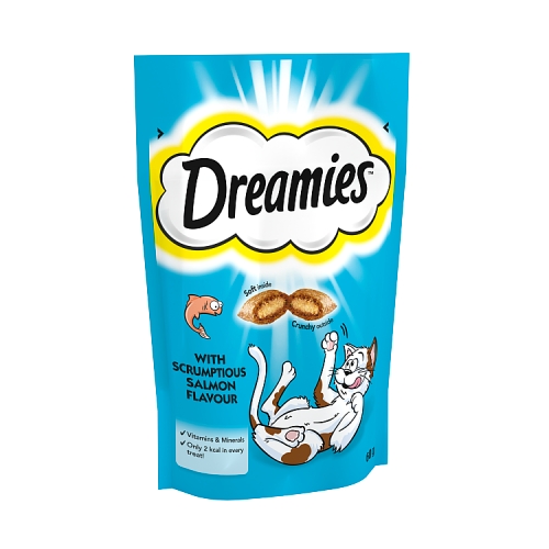 Dreamies Cat Treat Biscuits with Salmon Flavour 60g.