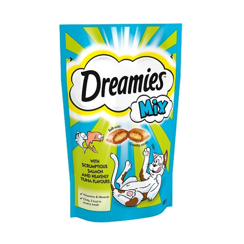 Dreamies Mix Cat Treat Biscuits with Salmon & Tuna Flavour 60g.