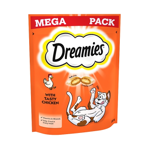 Dreamies Cat Treat Biscuits with Chicken Mega Pack 200g.