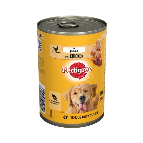 Pedigree Adult Wet Dog Food Tin Chicken in Jelly 385g.