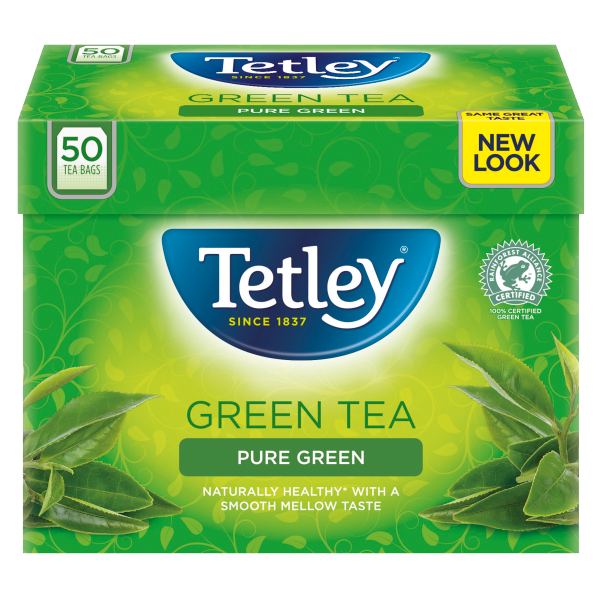 Tetley Green Tea Pure Green 50 Tea Bags 100g.
