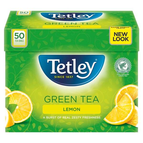 Tetley Green Tea Lemon Tea Bags x50.