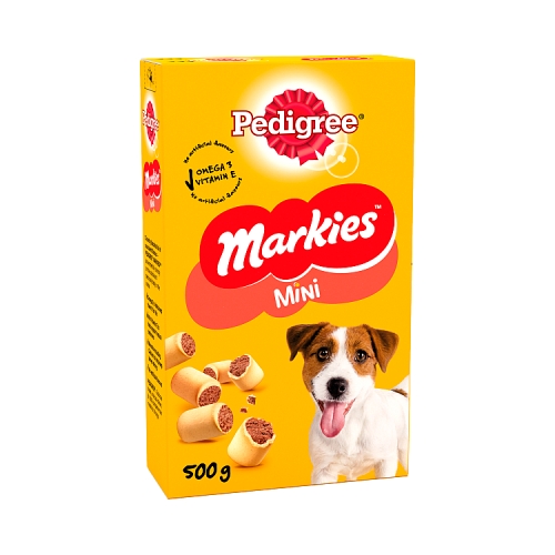 Pedigree Markies Mini Adult Dog Treats Marrowbone Biscuits 500g.