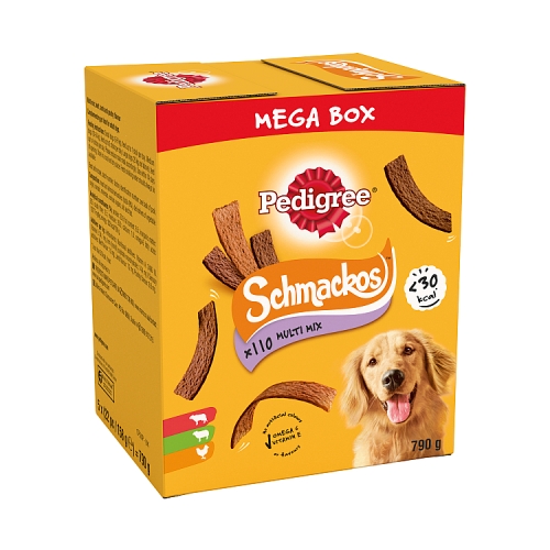 Pedigree Schmackos Adult Dog Treats Meaty Multi Mix 110 Sticks 790g.