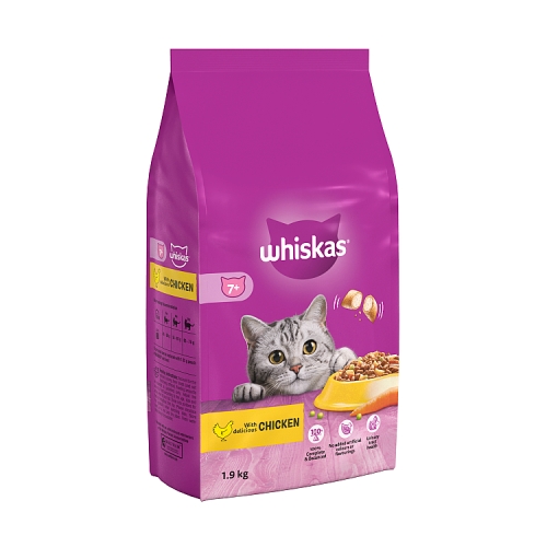 Whiskas 7+ Chicken Adult Dry Cat Food 1.9kg.