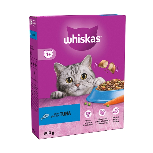 Whiskas 1+ Tuna Adult Dry Cat Food 300g.