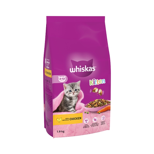 Whiskas Kitten Chicken Dry Cat Food 1.9kg.