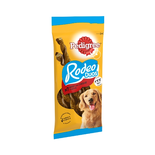 Pedigree Rodeo Duos Adult Dog Treats Beef & Cheese 7 Chews 123g.