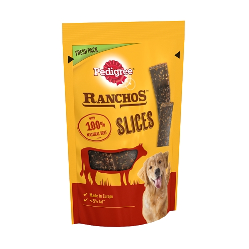 Pedigree Ranchos Adult Dog Treats Beef 4 Slices 60g.